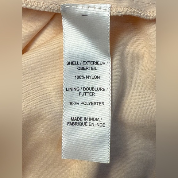 Aidan Mattox Beige Dress With Gold Sequin and Spaghetti Straps Size 4 - Picture 11 of 13